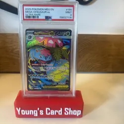 Pokemon Mega Venusaur Ex 155/132 Me01 Mega Evolution Holo EN 2025 PSA 9 - Image 1