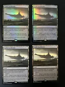 MTG- Castle Locthwain x4 - Throne of Eldraine (Two are FOIL) - Image 1