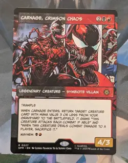 MTG *SHOWCASE* Marvel's Spider-Man Rare CARNAGE CRIMSON CHAOS NM - Image 1