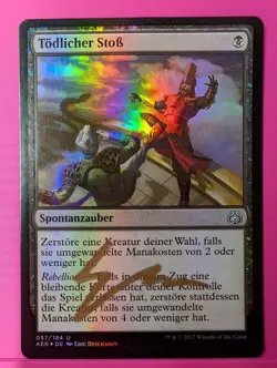 German Foil Fatal Push Signed Aether Revolt AER MTG - Image 1