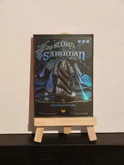Storm Of Saruman MTG LOTR Foil Poster Borderless Trading Card - Image 1