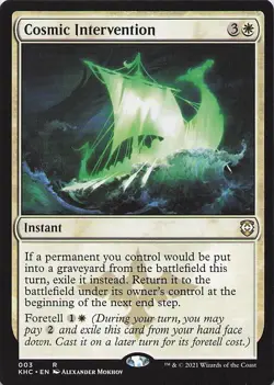 Cosmic Intervention 3 R Commander: Kaldheim MTG NM/M - Image 1