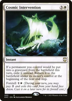 Cosmic Intervention 3 R Commander: Kaldheim MTG NM/M - Image 3