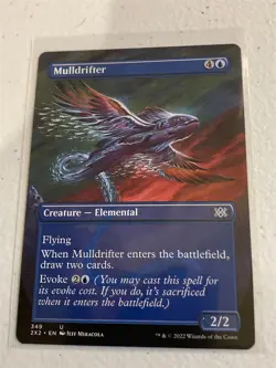 mtg borderless Mulldrifter, Double Masters 2022, slight play - Image 1