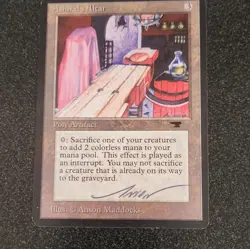 Wizards of the Coast Ashnod's Altar MTG Antiquities Signed Anson Maddocks - Image 1
