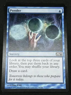 Magic the Gathering MTG Ponder Blue Magic 2010 Core Set Common - Image 1