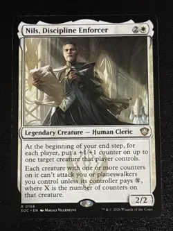MTG Commander: Secrets of Strixhaven Nils, Discipline Enforcer 0158 NM Rare - Image 1
