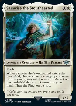 Samwise the Stouthearted - Foil Light Play, English Magic the Gathering MTG The - Image 1