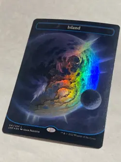 MTG - Island (241) (Borderless) - Unfinity - Foil - NM - Magic the Gathering - Image 1