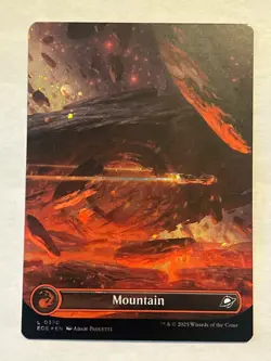 MTG - Mountain (Borderless) (Galaxy Foil) - EoE - NM - Magic the Gathering - Image 1