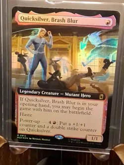 Quicksilver, Brash Blur (Extended Art) Marvel Super Heroes MTG Foil Near Mint - Image 3