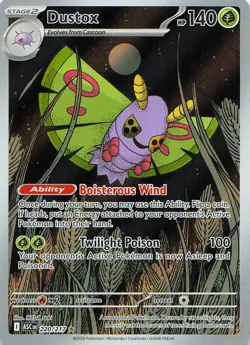 Dustox 220/217 Illustration Rare Ascended Heroes Pokemon Holo Near Mint - Image 1