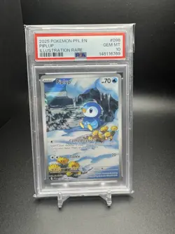 Pokemon TCG - Piplup 098/094 Phantasmal Flames Illustration Rare PSA 10 GEM MINT - Image 1