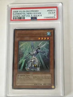 Yu-Gi-Oh! TCG Elemental Hero Ocean JUMP-EN013 Limited Edition Ultra Rare PSA 4 - Image 1