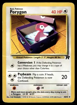 PORYGON - 48/82 Uncommon Team Rocket Pokemon Unlimited MP - Image 1