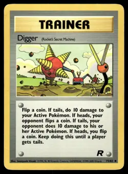 DIGGER - 75/82 Uncommon Team Rocket Pokemon Unlimited MP - Image 1