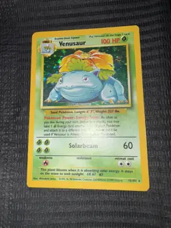 1999 Pokemon Base Set - #15/102 Venusaur Holo (Rare) NM - Image 1