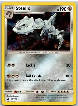 Steelix 89/168 Holo Rare Celestial Storm Pokemon Holo - Image 1