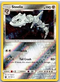 Steelix 89/168 Holo Rare Celestial Storm Pokemon Reverse Holo - Image 1