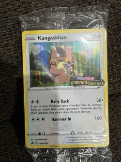 Pokemon Darkness Ablaze Kangaskhan Holo Black Star Promo SWSH038 Sealed NM - Image 1