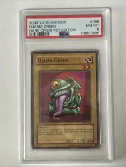 Yu-Gi-Oh! TCG Ojama Green 1st Edition DCR-056 PSA 8 POP 2 VERY RARE - Image 1