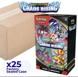 Pokemon TCG Mega Evolution Chaos Rising Booster Bundle Case (25) English 2026 - Image 1