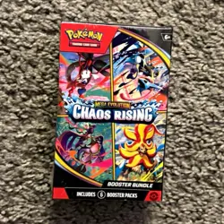 Pokemon TCG Mega Evolution—Chaos Rising Booster Pack Bundle, 6 Packs, English - Image 1