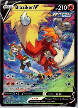 Blaziken V TG14/TG30 SWSH12: Silver Tempest Trainer Gallery - Pokemon Card - NM - Image 1