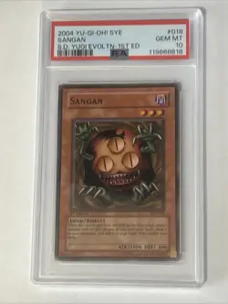Yu-Gi-Oh! TCG POP 1 Sangan SYE-018 1st Edition PSA 10 Gem Mint Super Rare - Image 1