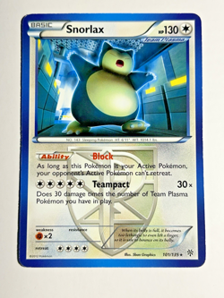 Snorlax Team Plasma Rare Plasma Storm 101/135 Pokemon Card NM - Image 1