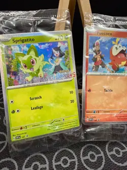 Sprigatito SVP 191 + Fuecoco SVP 192 - Pokemon TCG Horizons PROMO Cards - SEALED - Image 2