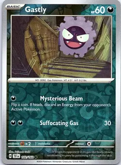Gastly Temporal Forces 102/162 Common Pokemon Reverse Holo NM Pokemon Card - Image 1
