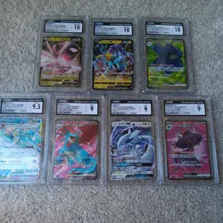 CGC pokemon slabs lot-7 cards. Raikou, Vaporeon, Salamence, Lugia - Image 1
