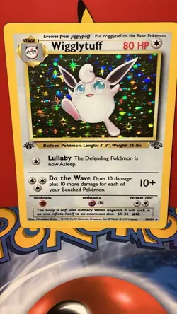 Pokemon TCG Wigglytuff Holo Rare Card 16/64 1st Edition Vintage NM - Image 1