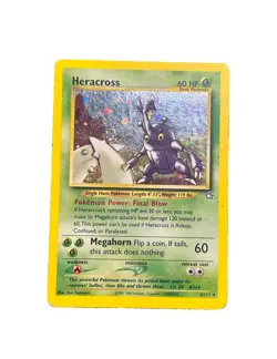 Heracross 6/111 Unlimited Neo Genesis Holo Rare Pokemon Card - MP - Image 1
