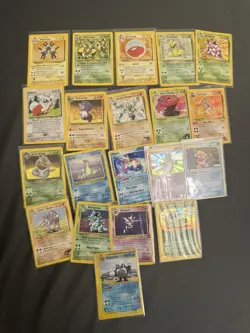 Pokemon Card Vintage Holo Lot WOTC Lotto Carte Pokemon vecchi Set base Fossil - Image 1