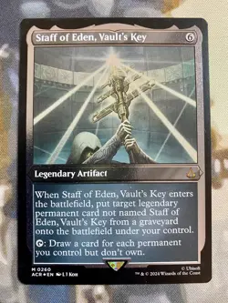 Staff of Eden, Vault's Key 0260 **Foil Etched** - MTG: Assassins Creed (ACR) - Image 1