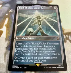 Staff of Eden, Vault's Key 0260 **Foil Etched** - MTG: Assassins Creed (ACR) - Image 2