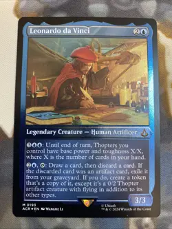 Leonardo da Vinci (0193) *ETCHED FOIL*- MTG: Assassin's Creed (ACR) NM/M - Image 1
