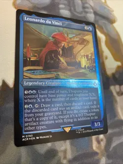 Leonardo da Vinci (0193) *ETCHED FOIL*- MTG: Assassin's Creed (ACR) NM/M - Image 3