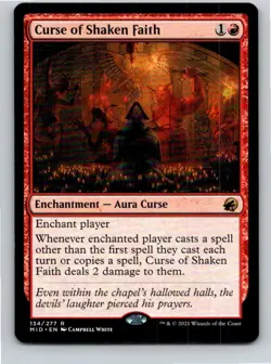 Magic the Gathering Curse of Shaken Faith Innistrad: Midnight Hunt MTG Free Ship - Image 1