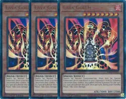 Yu-Gi-Oh! 3x Lava Golem RA01-EN001 Prismatic Ultimate Rare Playset - Image 1