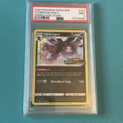 Pokemon TCG PSA 9 Hydreigon Staff Stamped SWSH037 Sword and Shield Rebel Clash - Image 1