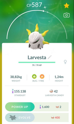 !!! Pokemon GO NEW SHINY LARVESTA Trade ULTRA RARE Ignivor Schillernd Tausch !!! - Image 1