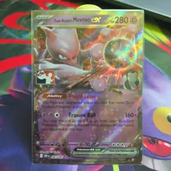 Pokemon Team Rocket’s Mewtwo Ex 081/182 Prize Pack Series NM - Image 1