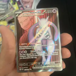Pokemon TCG Team Rocket's Mewtwo EX 213/182 Destined Rivals Ultra Rare - Image 3