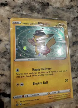 Pokemon Center Promo Pikachu SWSH074 Special Delivery Sealed Swirl - Image 4