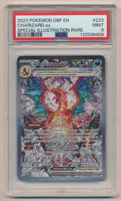 PSA 9 Pokemon Obsidian Flames SIR Special Illustration Charizard EX 223/197 MINT - Image 1