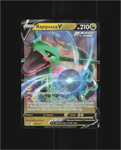 Rayquaza V 100/159 Holo V Rare Crown Zenith Pokemon Near Mint - Image 1