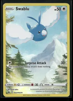 Swablu GG27/GG70 Holo Crown Zenith Galarian Gallery NM/M Pokemon - Image 1